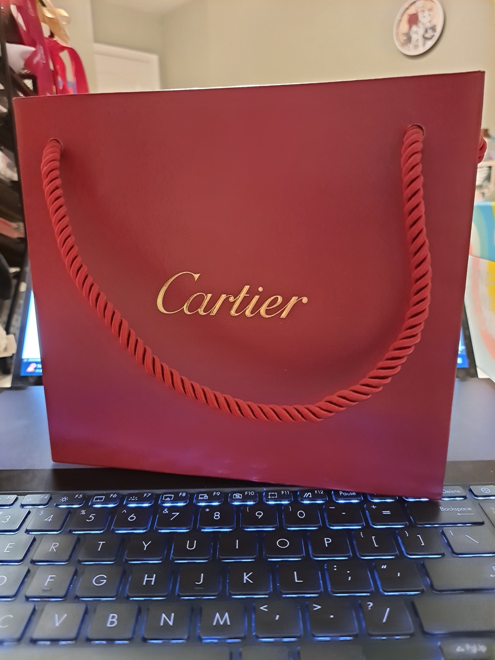 Authentic Cartier Red Luxury Gift Bag